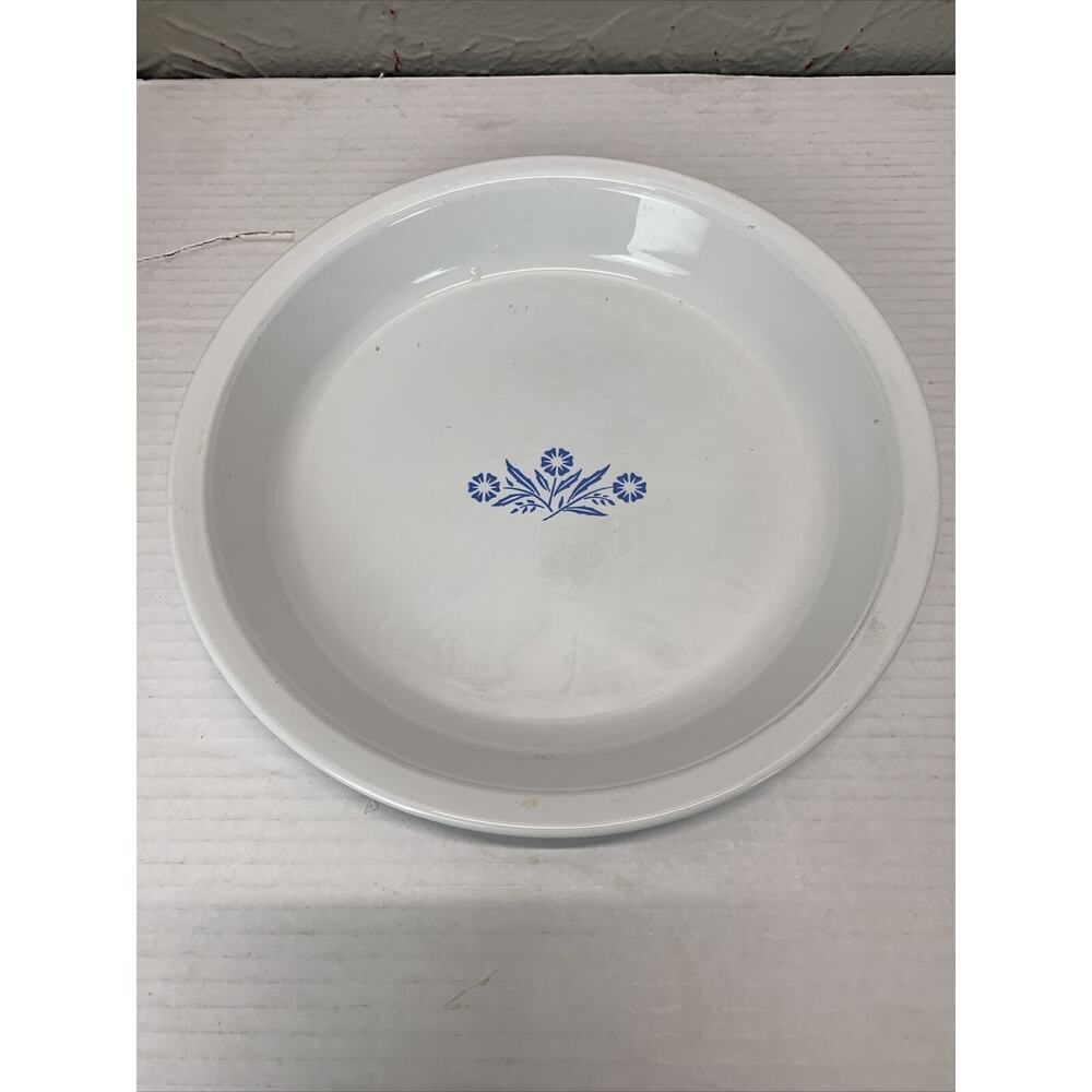 Vintage CorningWare Corniflower Blue 9" x 1 1/4" Pie Plate Baker‎ P-309